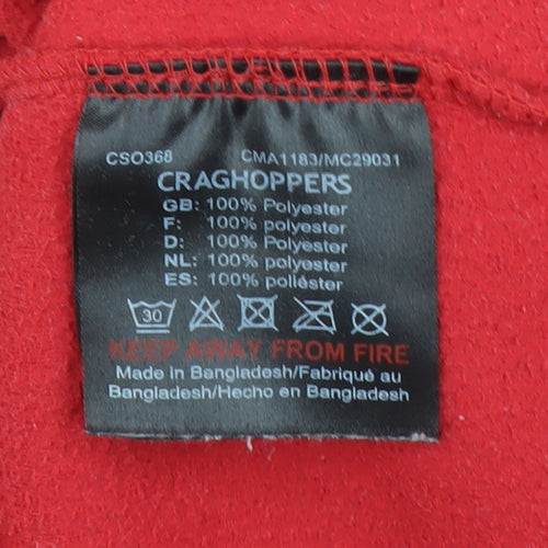 Craghoppers Men's Red XL Fleece Half Zip Pullover Sweatshirt