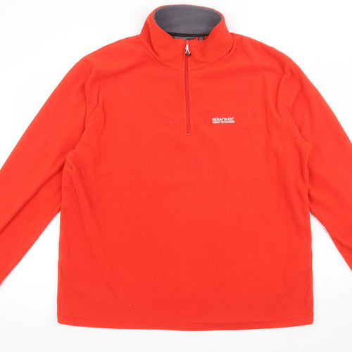Regatta Men's Red XL Half Zip Fleece Sweatshirt Outdoor Pullover