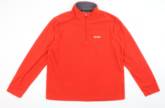 Regatta Men's Red XL Half Zip Fleece Sweatshirt Outdoor Pullover