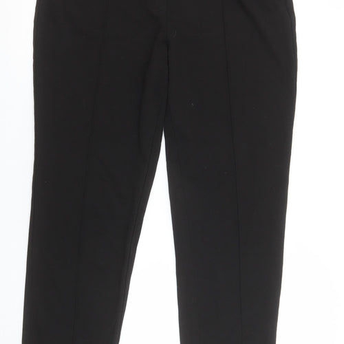 Marks and Spencer Women's Black Regular Fit Stretch Trousers Size 18