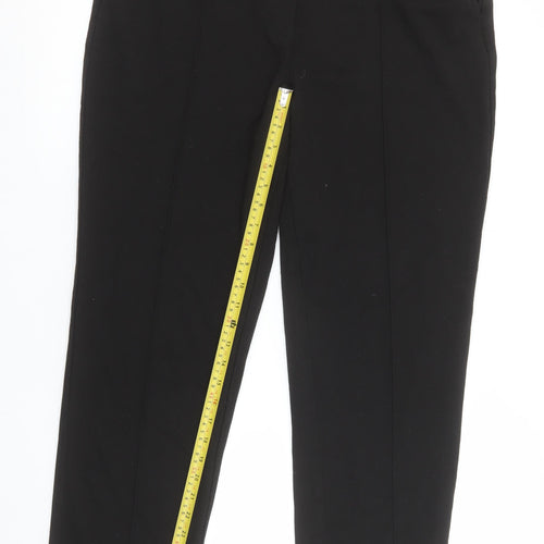 Marks and Spencer Women's Black Regular Fit Stretch Trousers Size 18