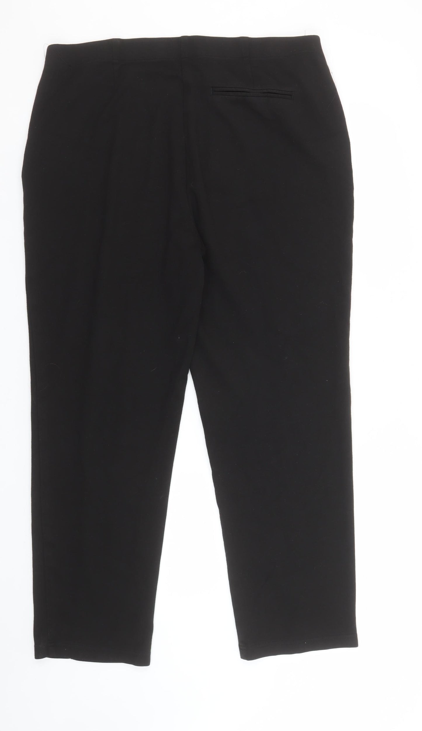 Marks and Spencer Women's Black Regular Fit Stretch Trousers Size 18