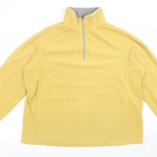 Craghoppers Men’s Yellow Fleece 1/4 Zip Pullover Sweatshirt XL