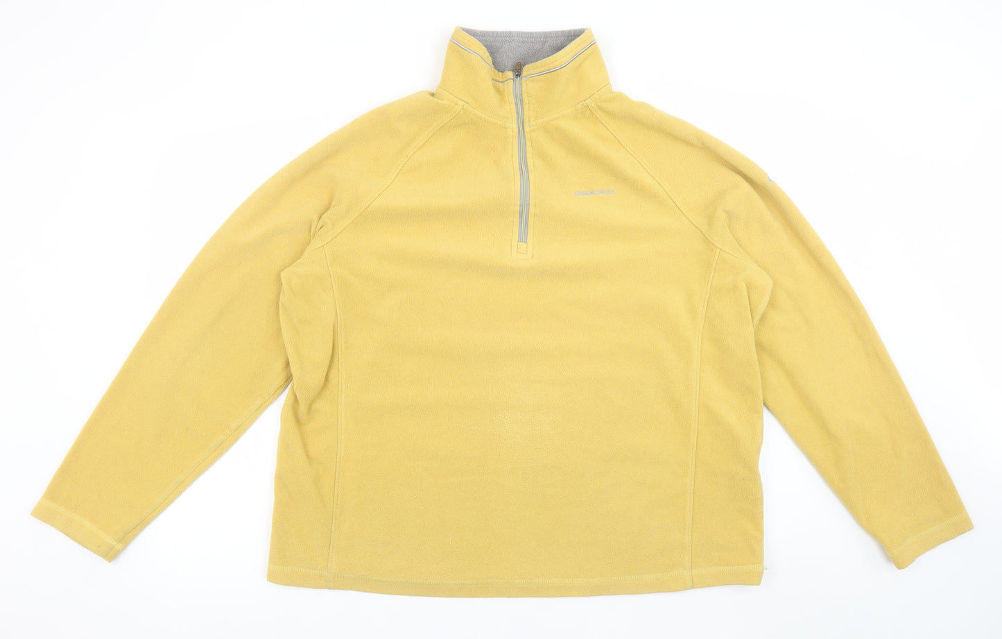 Craghoppers Men’s Yellow Fleece 1/4 Zip Pullover Sweatshirt XL