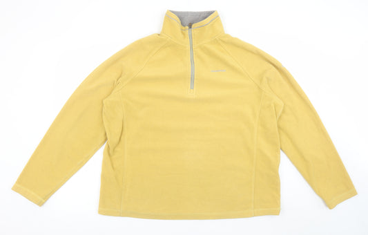 Craghoppers Men’s Yellow Fleece 1/4 Zip Pullover Sweatshirt XL