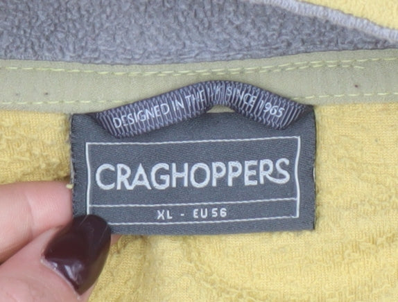 Craghoppers Men’s Yellow Fleece 1/4 Zip Pullover Sweatshirt XL