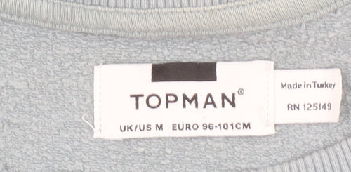 Topman Mens Blue Venice Beach Graphic T-Shirt Size M Regular Fit