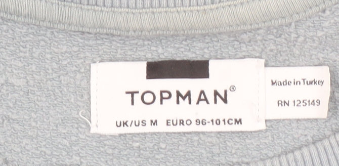 Topman Mens Blue Venice Beach Graphic T-Shirt Size M Regular Fit