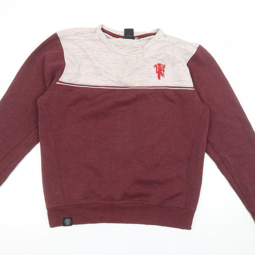 Manchester United Men's Red Crew Neck Sweatshirt L Regular Fit