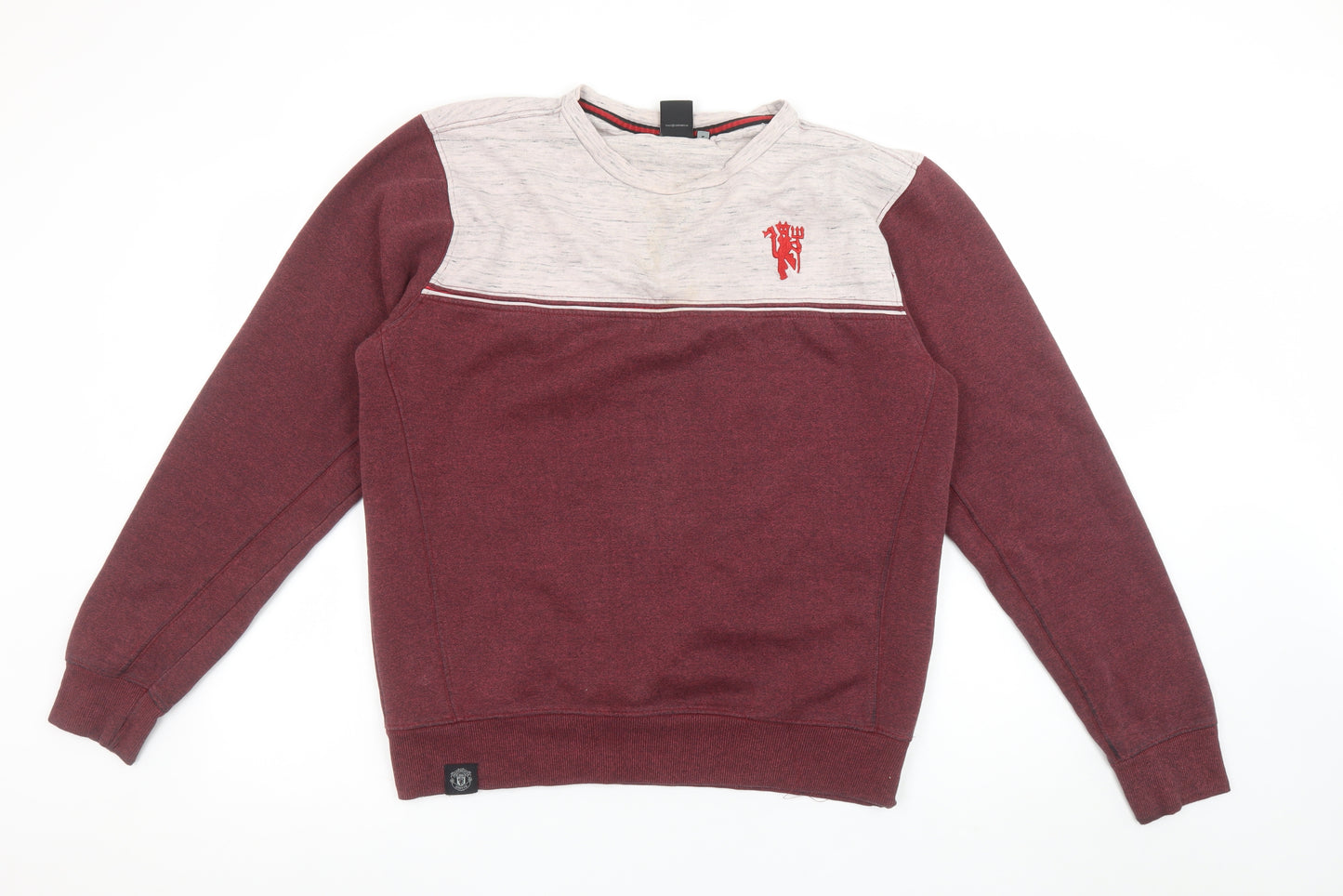 Manchester United Men's Red Crew Neck Sweatshirt L Regular Fit