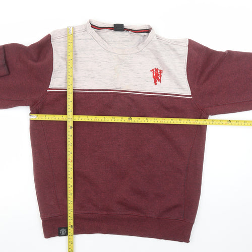 Manchester United Men's Red Crew Neck Sweatshirt L Regular Fit