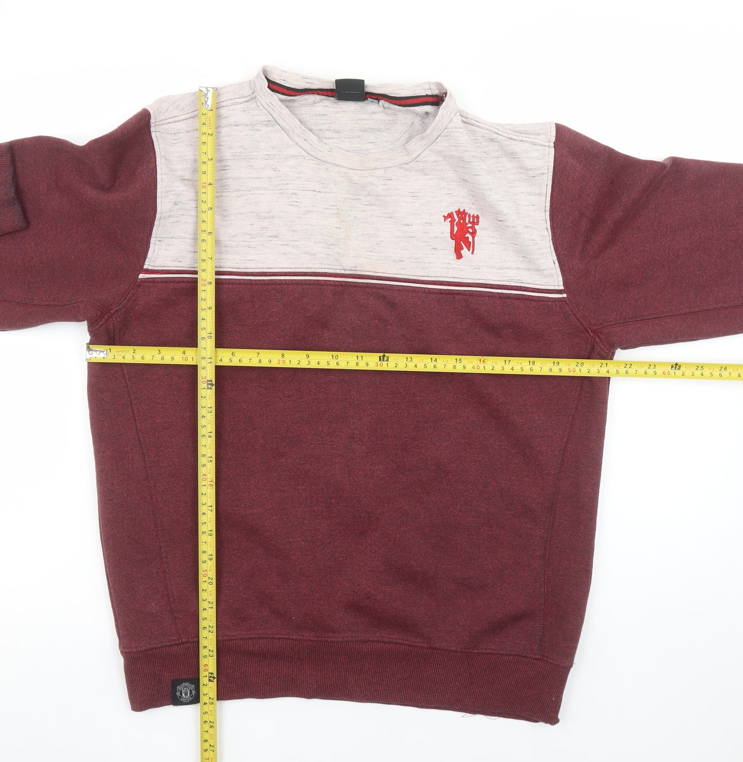 Manchester United Men's Red Crew Neck Sweatshirt L Regular Fit