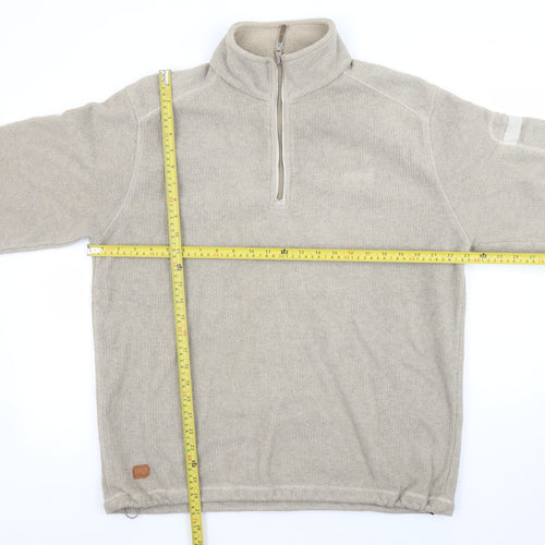 Regatta Men's Beige 1/4 Zip Fleece Sweatshirt L Outdoor Pullover