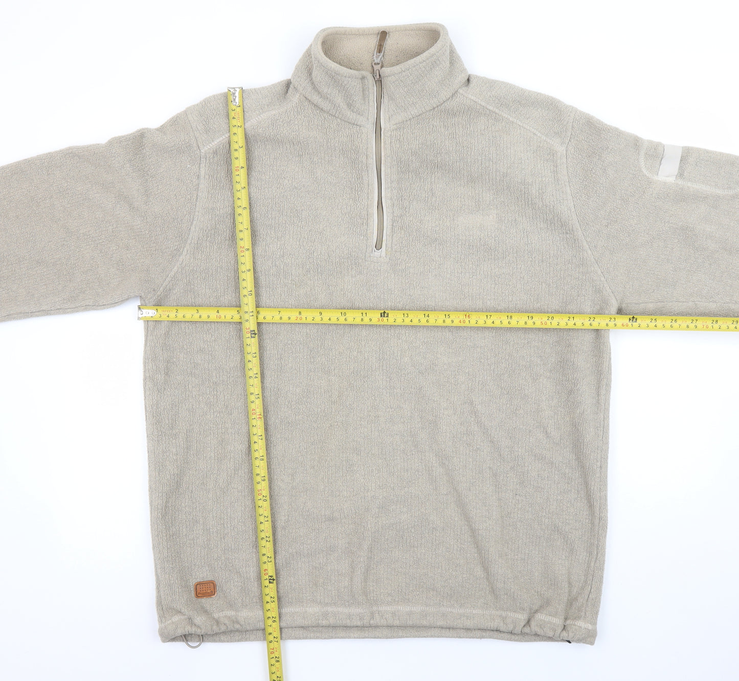 Regatta Men's Beige 1/4 Zip Fleece Sweatshirt L Outdoor Pullover