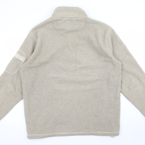 Regatta Men's Beige 1/4 Zip Fleece Sweatshirt L Outdoor Pullover