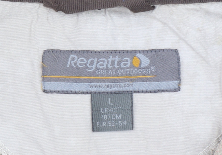 Regatta Men's Beige 1/4 Zip Fleece Sweatshirt L Outdoor Pullover