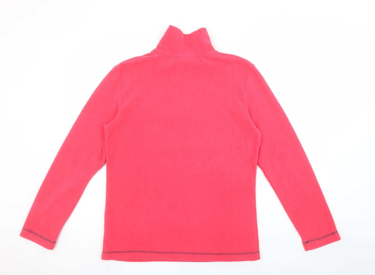 Campri Womens Pink 1/2 Zip Fleece Pullover Sweatshirt Size 10