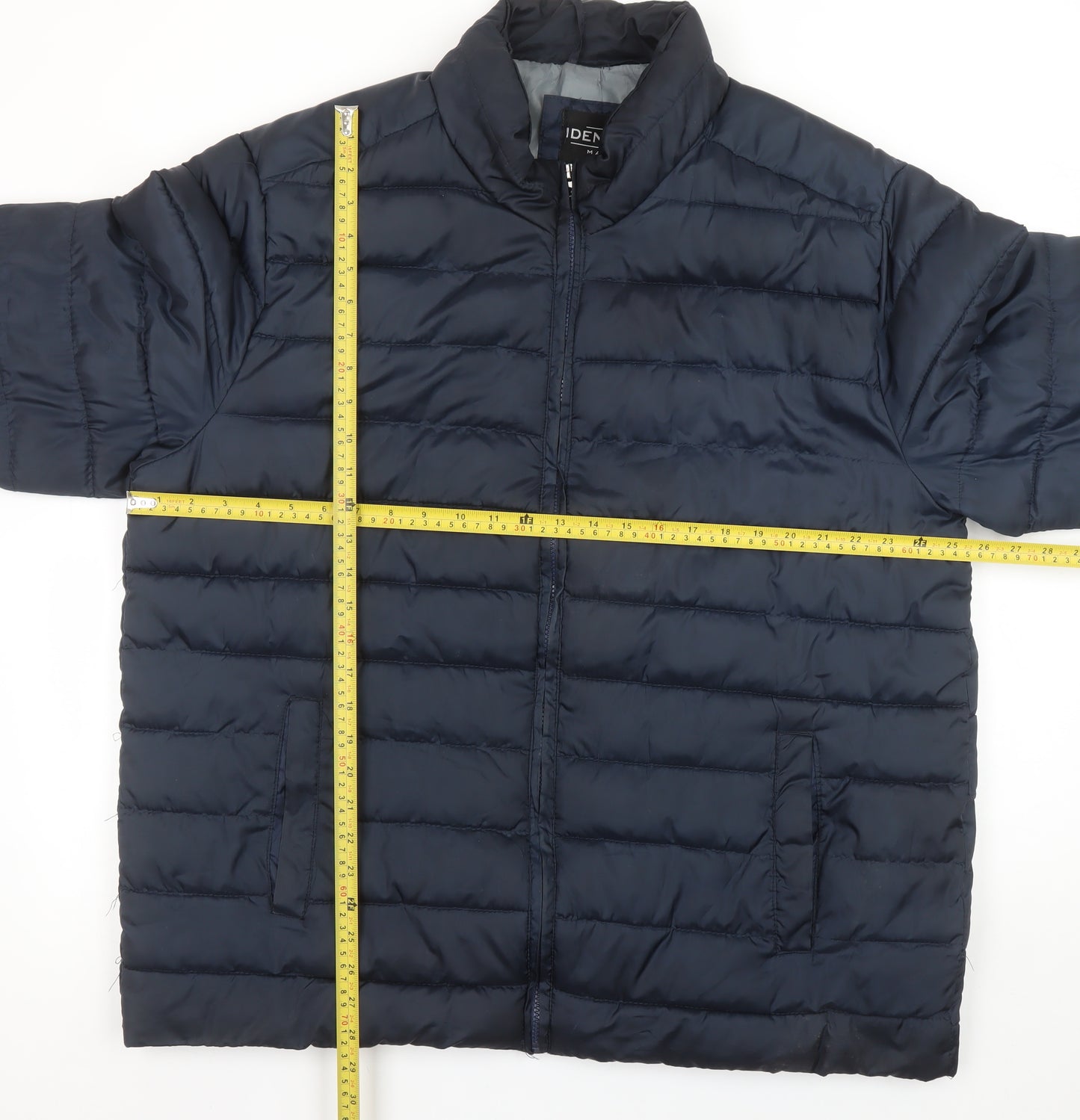 Identic Men’s Blue Puffer Jacket 2XL Regular Fit Lightweight Winter Coat