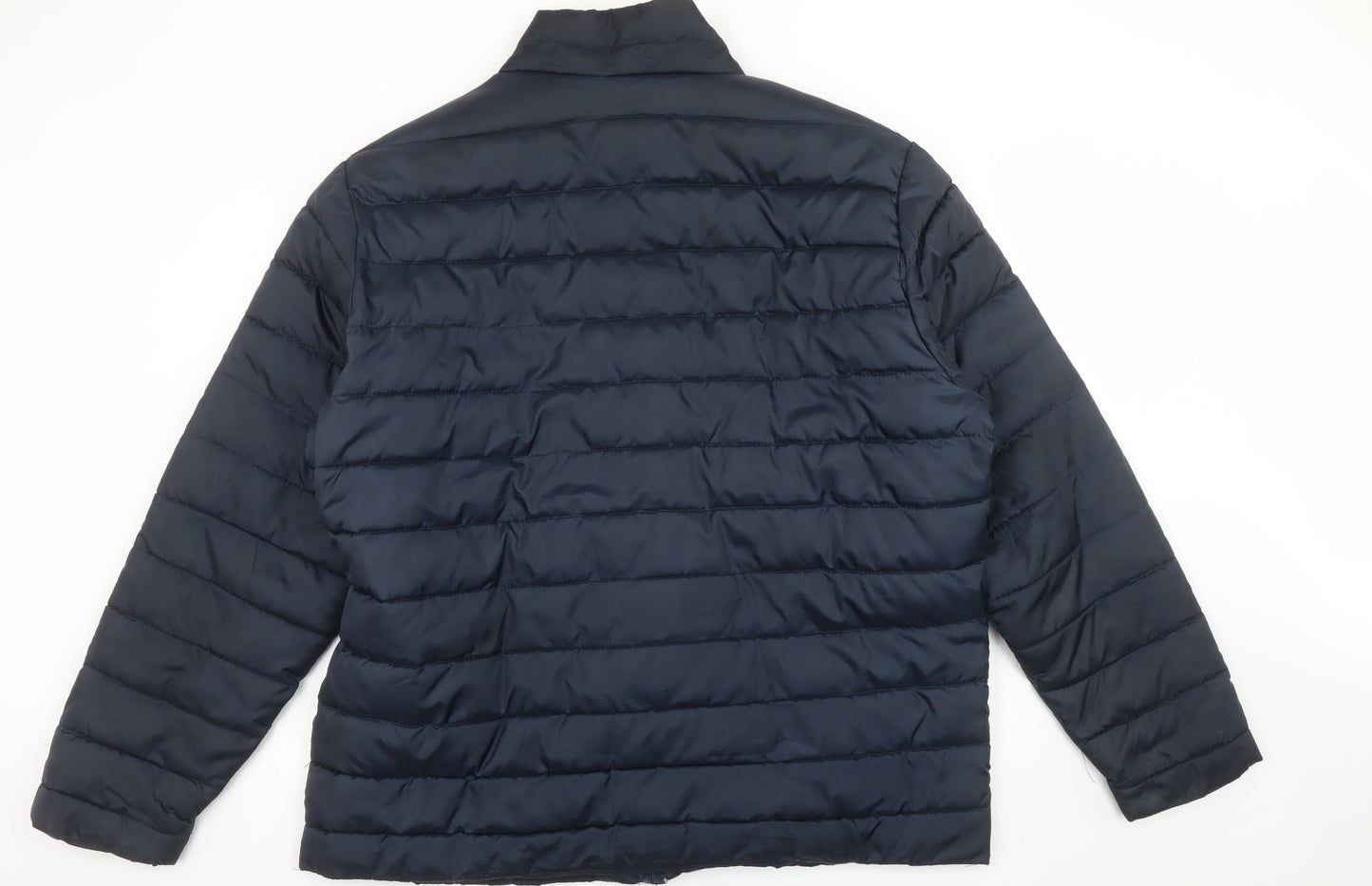 Identic Men’s Blue Puffer Jacket 2XL Regular Fit Lightweight Winter Coat