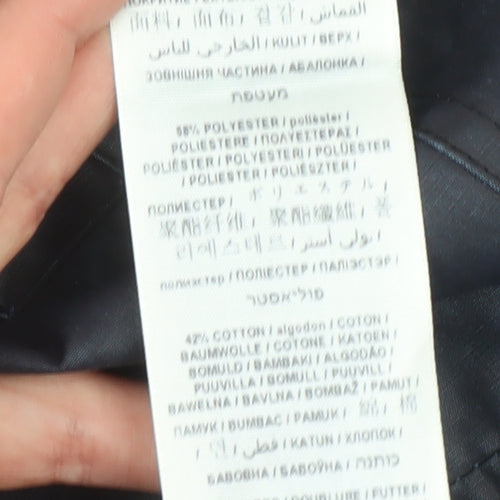 Guess Men's Blue Biker Jacket Size M Polyester Cotton Zip Up