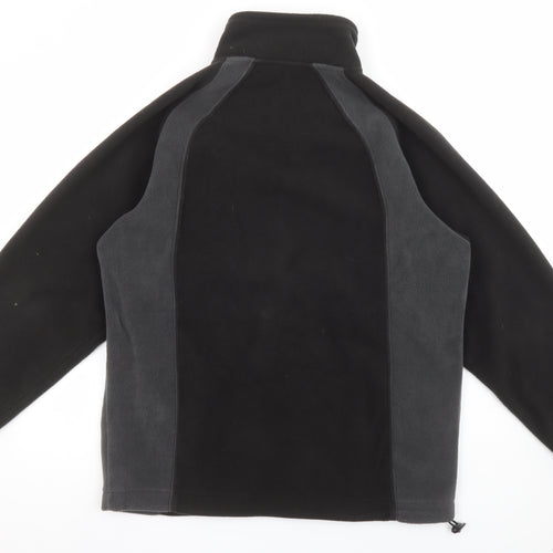 Cotton Traders Mens Black Fleece Zip Jacket Size M Outdoor Casual