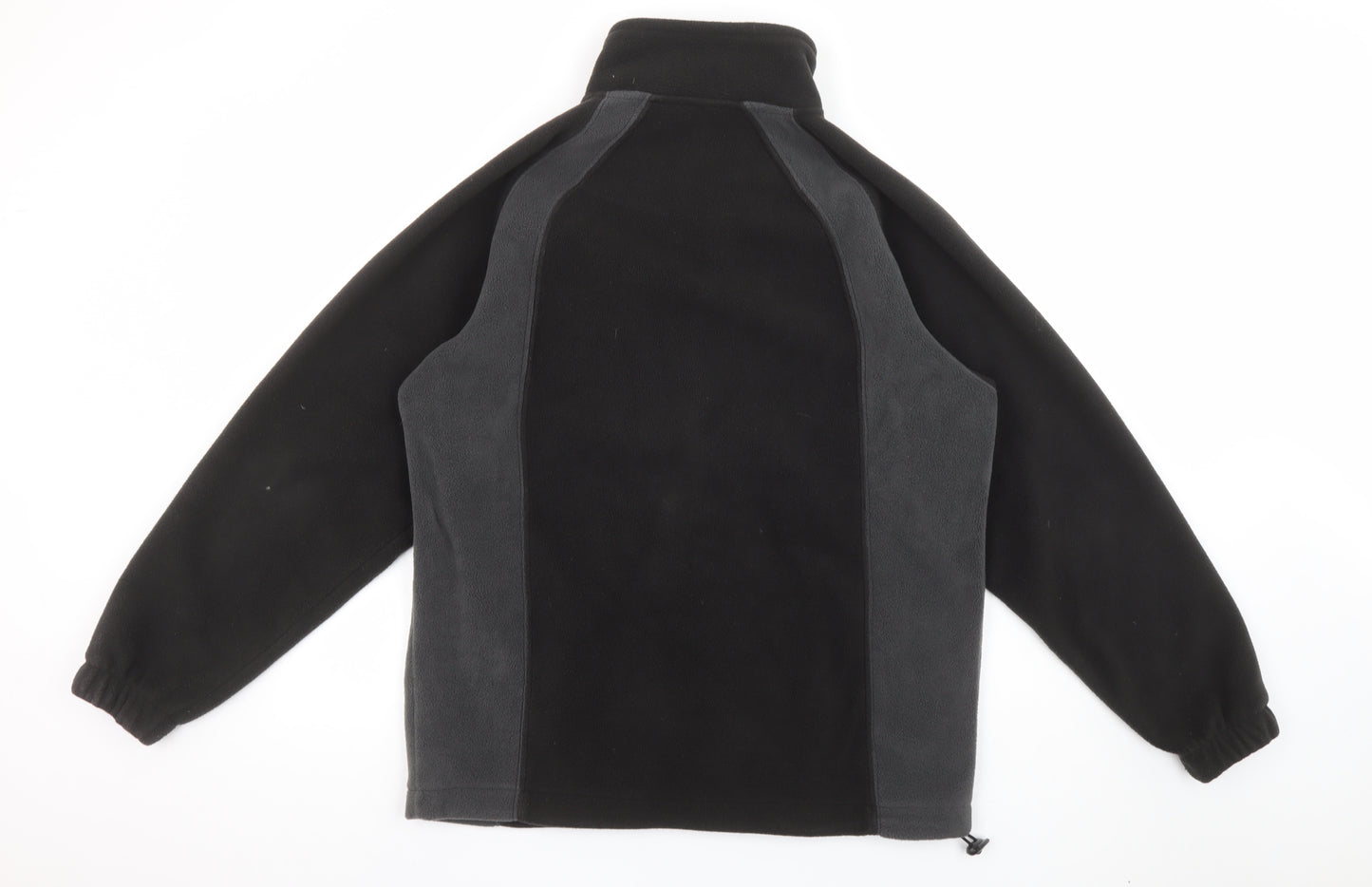 Cotton Traders Mens Black Fleece Zip Jacket Size M Outdoor Casual