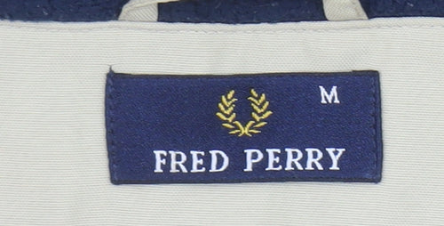 Fred Perry Men's Beige Bomber Jacket M Regular Fit Classic Zip