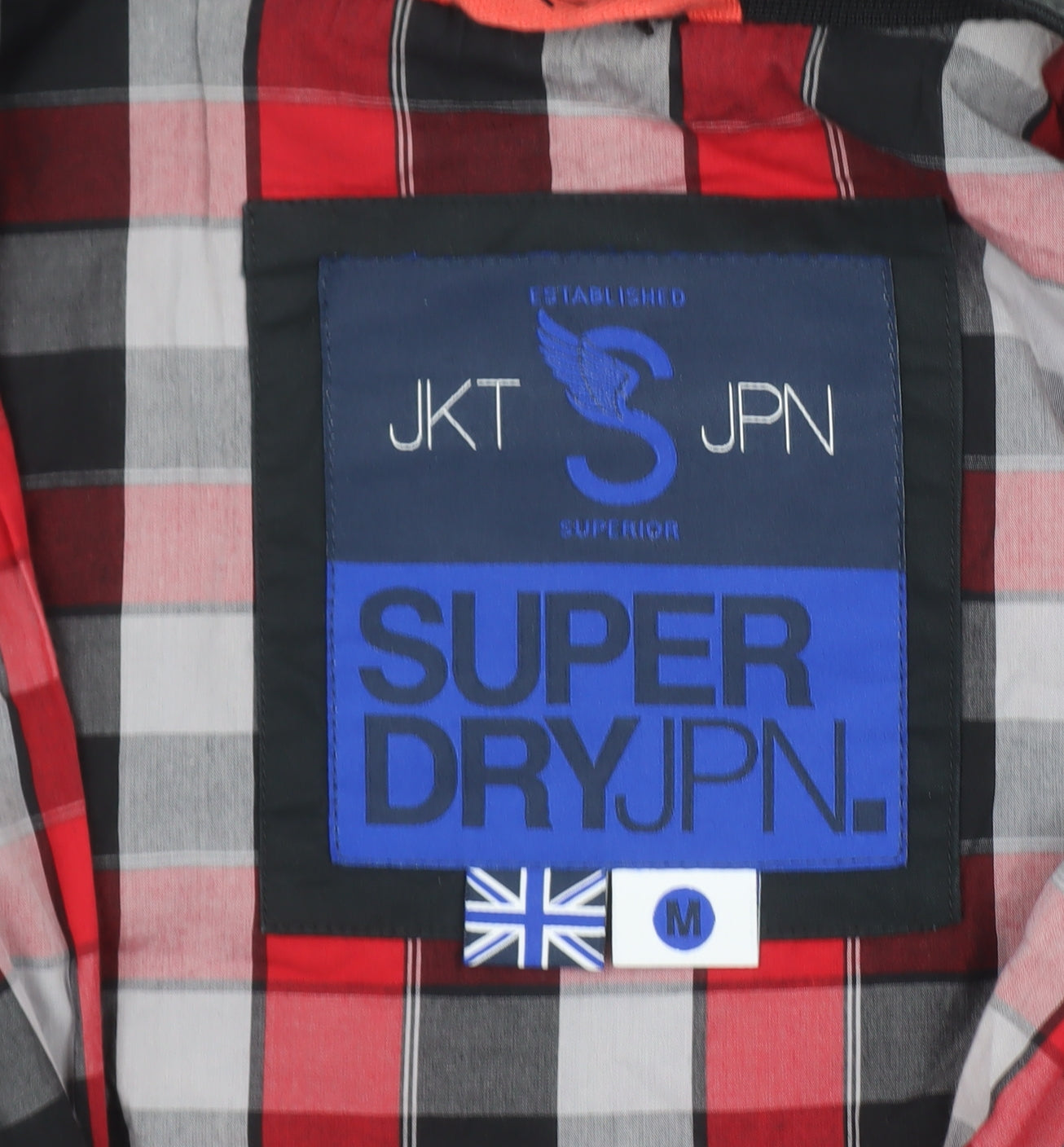 Superdry Men's Black Bomber Jacket Size M Polyester Lined Zip Up