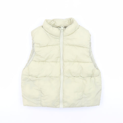 Zara Boys Ivory Puffer Waistcoat 2-3 Years Full Zip Winter Gilet