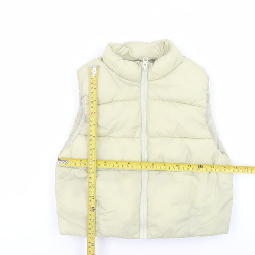 Zara Boys Ivory Puffer Waistcoat 2-3 Years Full Zip Winter Gilet
