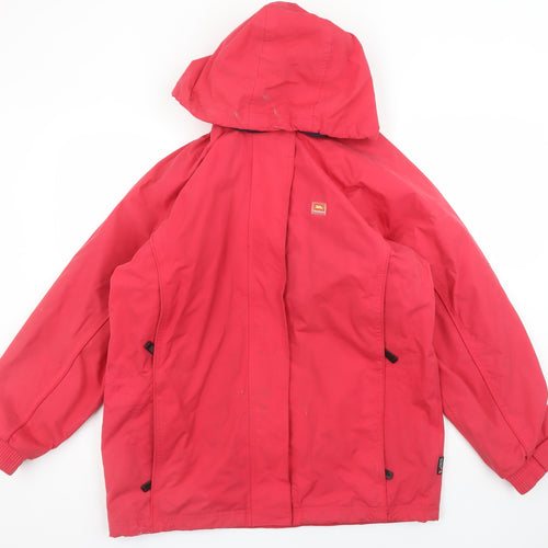 Trespass Women's Red Waterproof Hooded Rain Jacket Size M