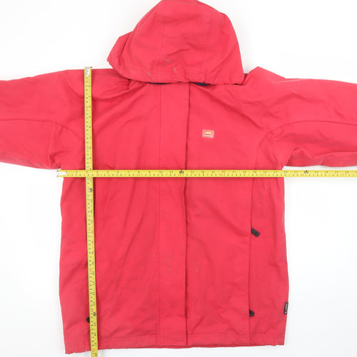 Trespass Women's Red Waterproof Hooded Rain Jacket Size M