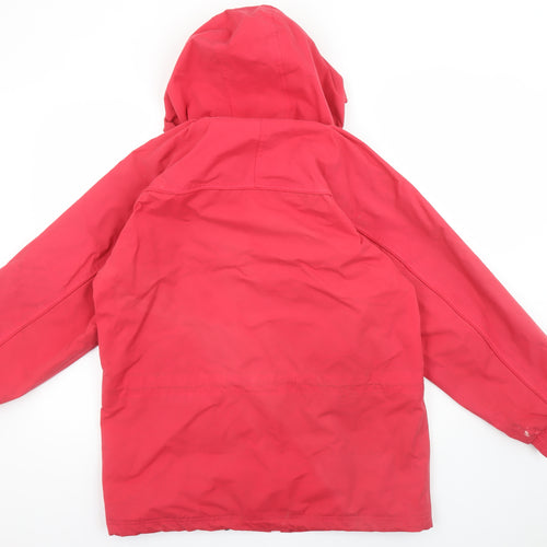 Trespass Women's Red Waterproof Hooded Rain Jacket Size M