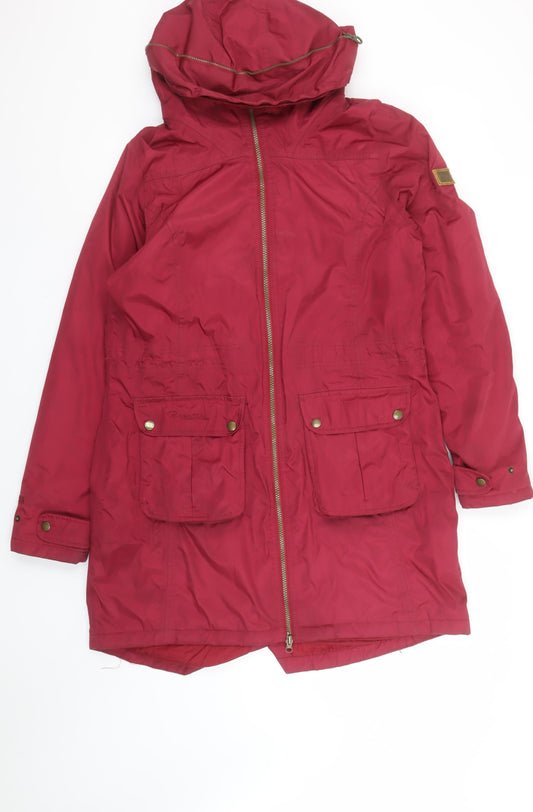 Regatta Women's Red Waterproof Hooded Parka Coat Size 14