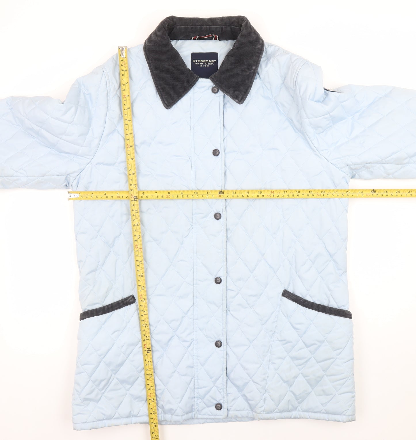 Stonecast Women's Blue Quilted Mid-Length Jacket Size M