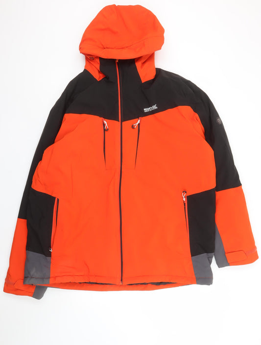 Regatta Mens Orange Black 2XL Waterproof Hooded Parka Jacket
