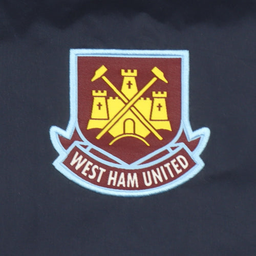 West Ham United Mens Navy Hooded Windbreaker Jacket Size M