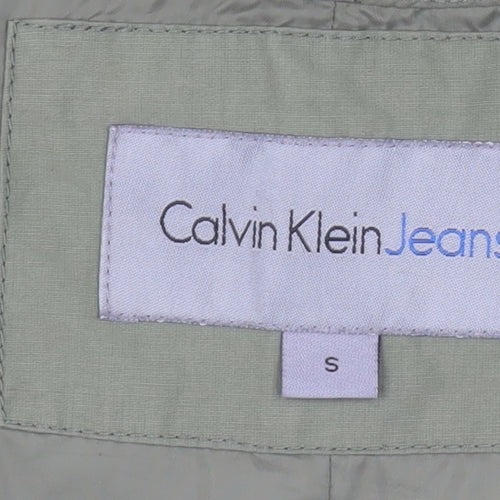 Calvin Klein Jeans Womens Green Hooded Parka Coat Size S