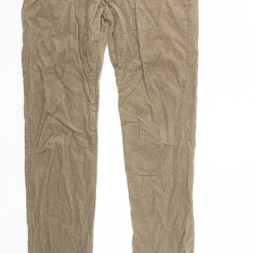 Bench Mens Beige Corduroy Chino Trousers Size 32/34 Regular Fit