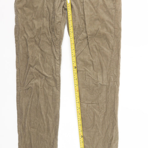 Bench Mens Beige Corduroy Chino Trousers Size 32/34 Regular Fit