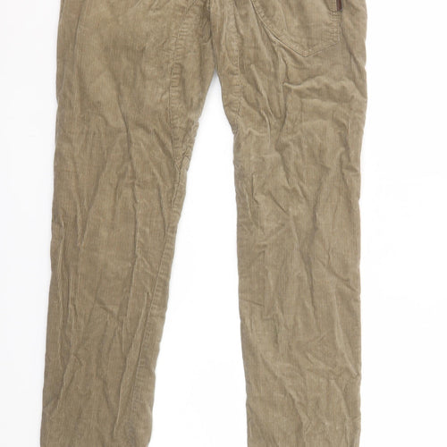 Bench Mens Beige Corduroy Chino Trousers Size 32/34 Regular Fit
