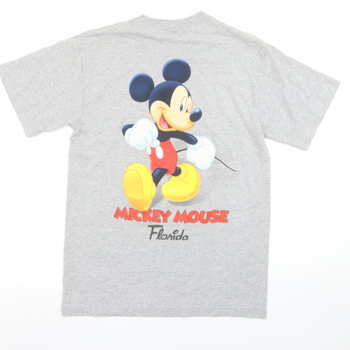 Disney Women’s Grey Mickey Mouse 1928 T-Shirt Medium Cotton Casual
