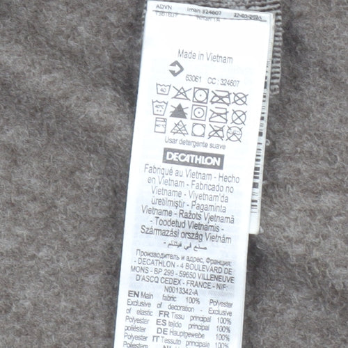 Quechua Women’s Grey 1/4 Zip Fleece Sweatshirt 2XL - Warm Outdoor Layer