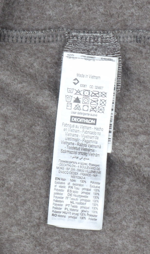 Quechua Women’s Grey 1/4 Zip Fleece Sweatshirt 2XL - Warm Outdoor Layer