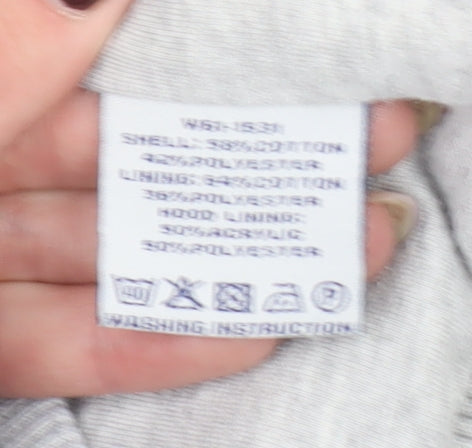 Crew Clothing Women’s Grey Full Zip Hoodie Size 14 Sherpa Lined