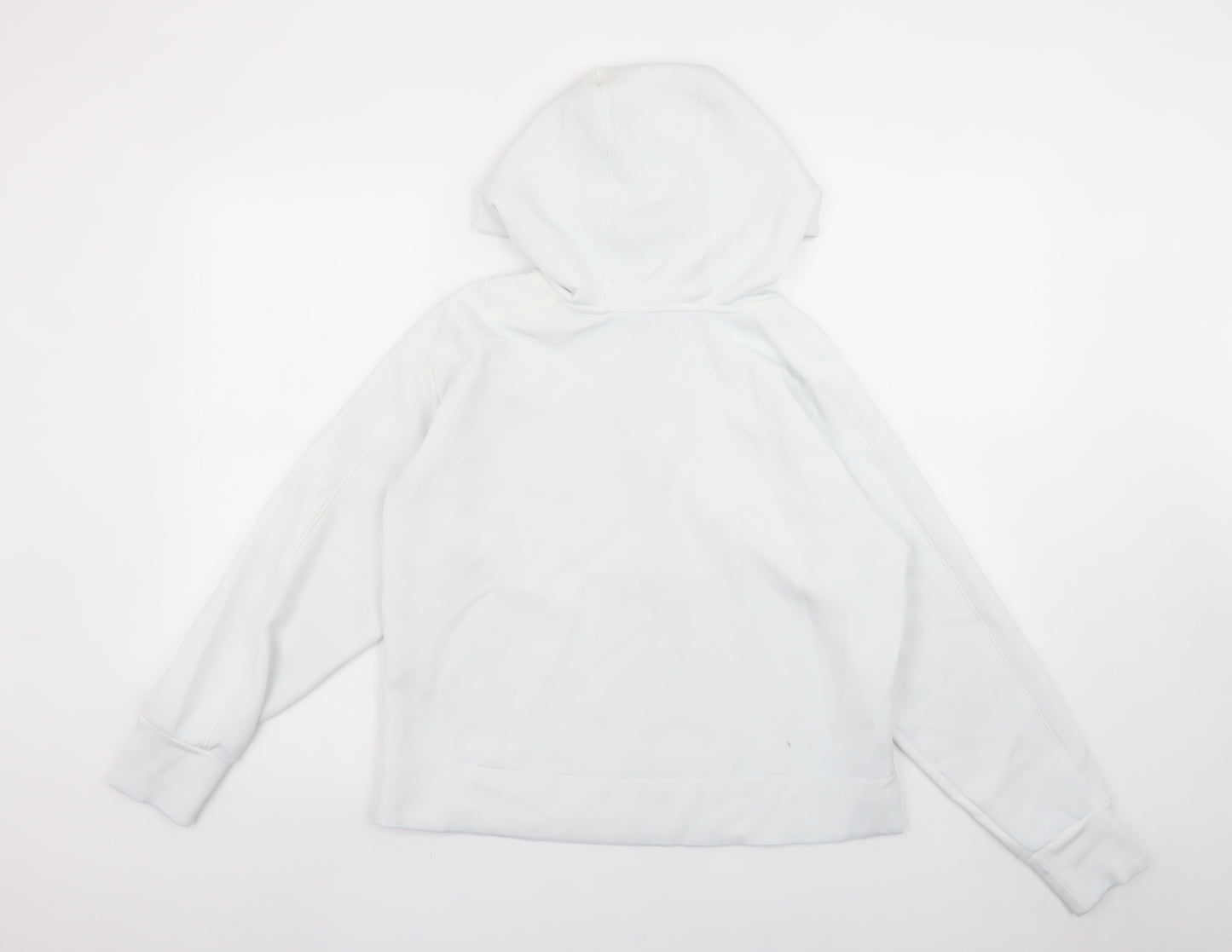 Reiss Women’s White S Half Zip Hoodie Lightweight Modal Blend