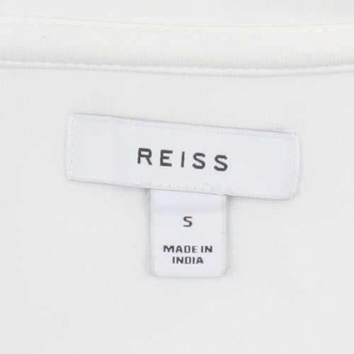 Reiss Women’s White S Half Zip Hoodie Lightweight Modal Blend