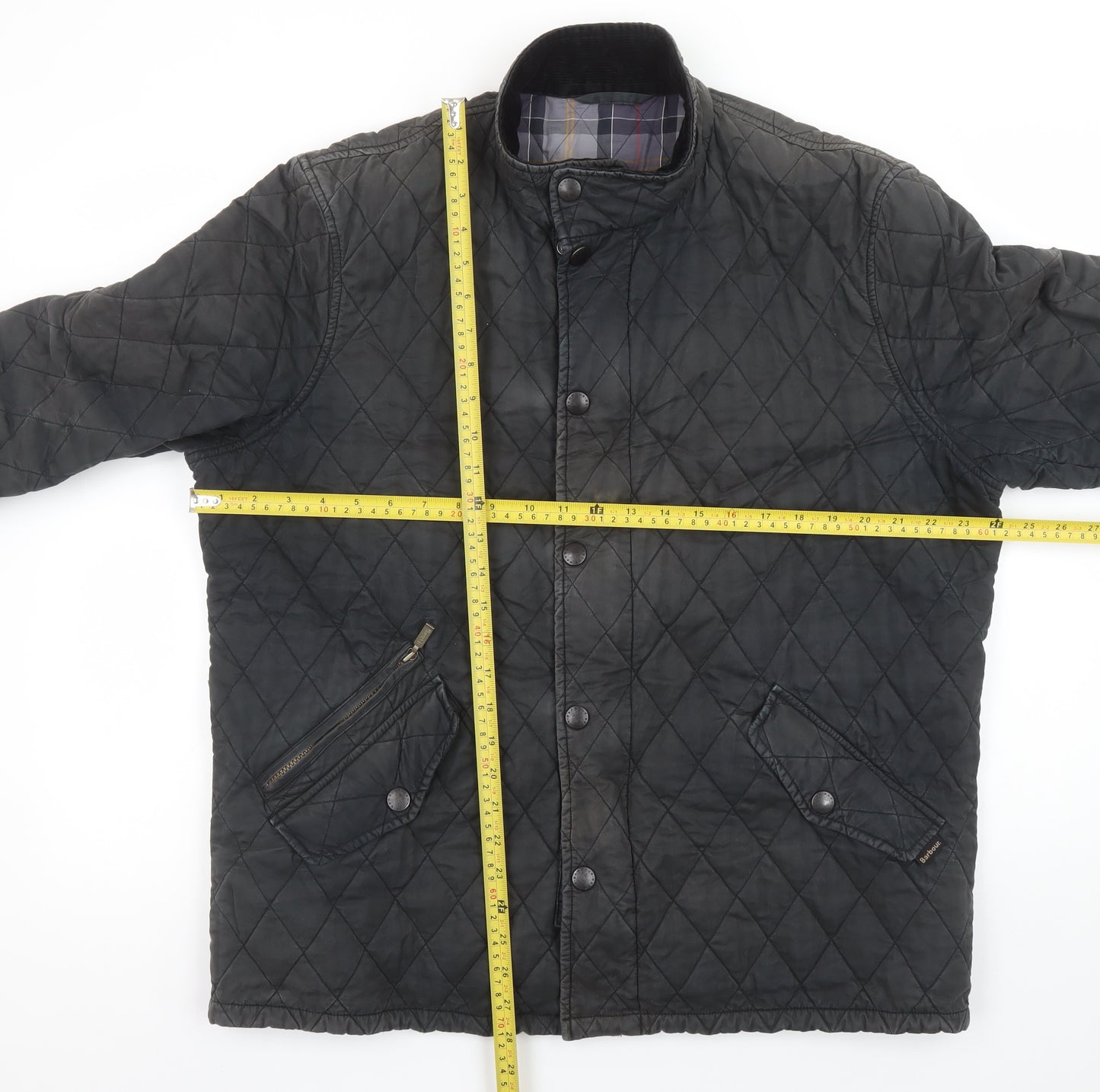 Barbour Men's Black Quilted Jacket XL Outdoor Mid-Length