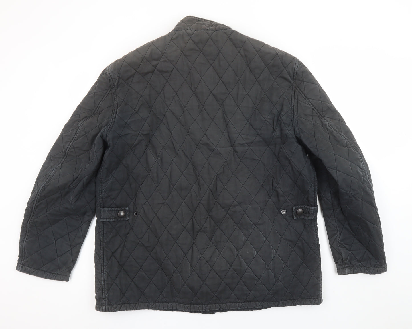 Barbour Men's Black Quilted Jacket XL Outdoor Mid-Length