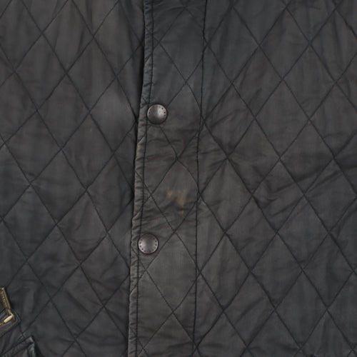 Barbour Men's Black Quilted Jacket XL Outdoor Mid-Length
